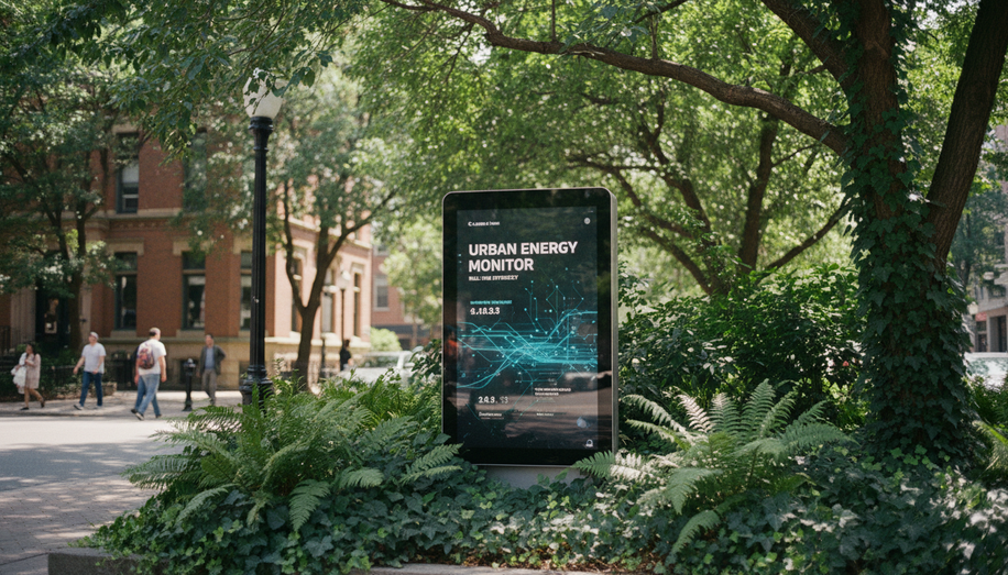 Greening the Grid: Energy Efficiency and Carbon Footprint Reduction in DOOH Networks