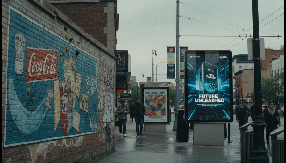 From Hand-Painted Murals to Digital Screens: A Brief History of OOH Evolution